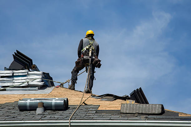 Professional Gutter Installation technician working in Clay Center, KS